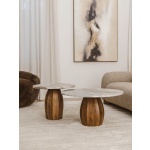 Cocomo Marble Coffee Table Set in Sunkissed | Hertex - Image 2