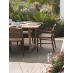 Goa Teak Dining Arm Chair in Bark | Hertex - Image 2