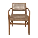 Goa Teak Dining Arm Chair in Bark | Hertex - Image 3
