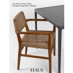 Goa Teak Dining Arm Chair in Bark | Hertex - Image 6