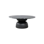 Lisbon Marble Coffee Table in Carbon | Hertex