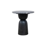 Lisbon Marble Side Table in Carbon | Hertex