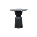 Lisbon Marble Side Table in Carbon | Hertex