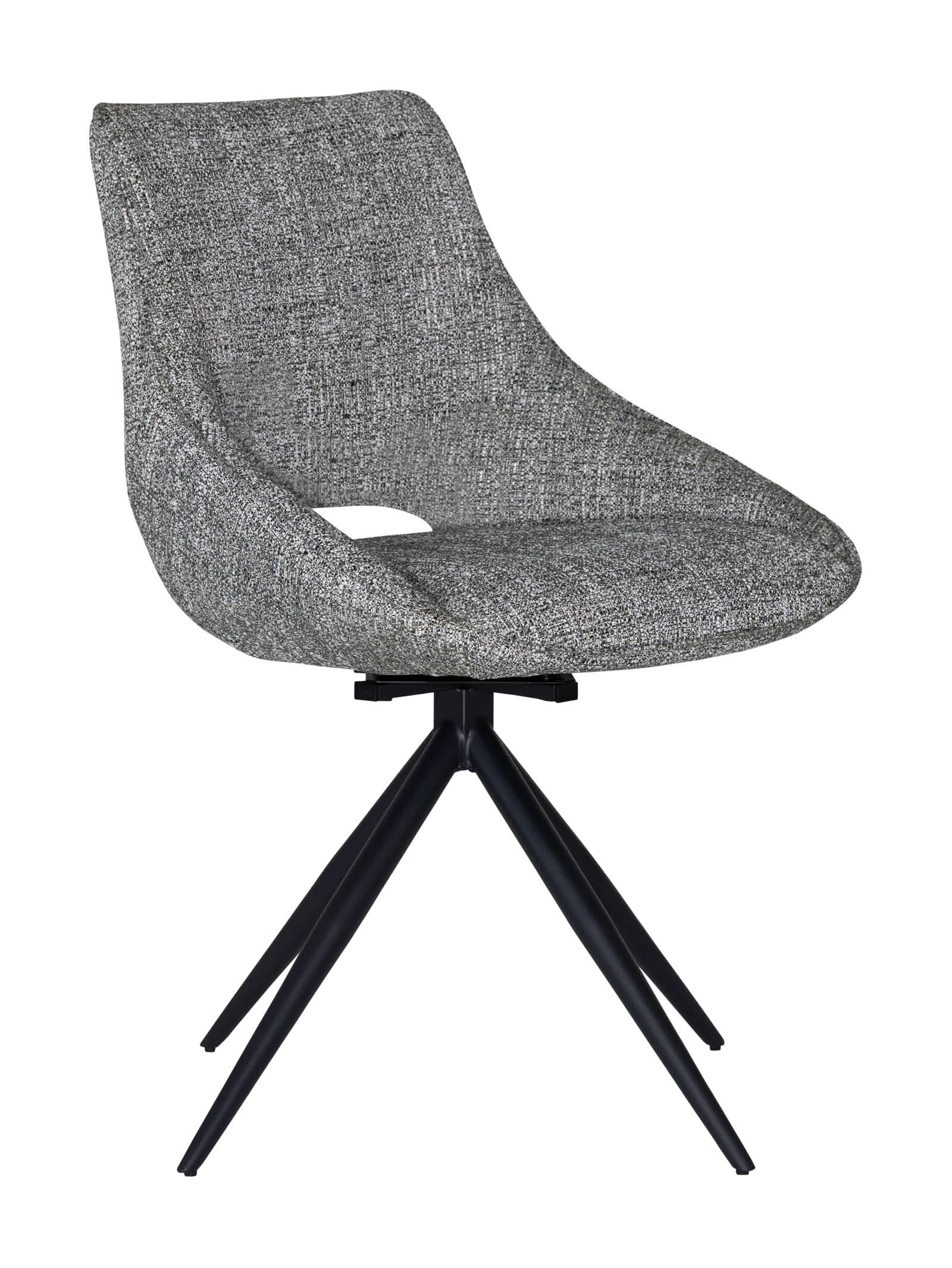 LouisSwivelDiningChairinCosmopolitanLiquorice2130X1600PX1.jpg Louis Swivel Dining Chair | Hertex - Image 1