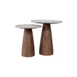 Meadow Marble Side Table Set in Husk | Hertex - Image 5