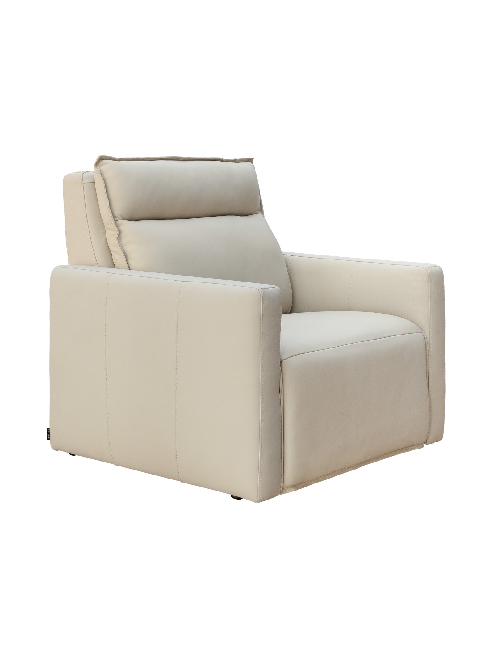RalphInclinerCrema2130X1600PX1.jpg Ralph Leather Incliner Chair | Hertex - Image 1
