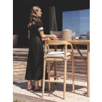 Tulum Teak Bar Chair in Natura | Hertex - Image 3